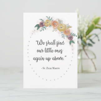 St. Zelie Martin Floral Miscarcard