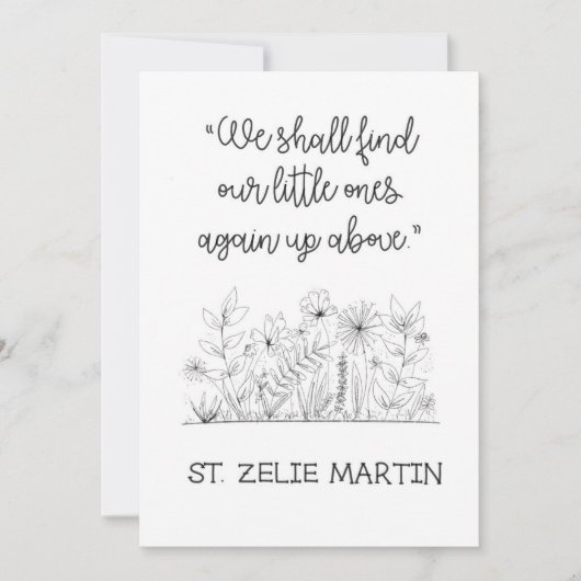 St. Zelie Martin Miscardie Sympathikaart (Voorkant)