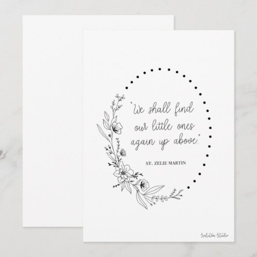 St. Zelie Martin Miskraam Kaart (Voorkant / Achterkant)