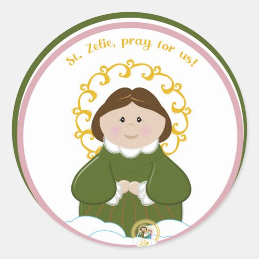 St. Zelie Ronde Sticker (Voorkant)