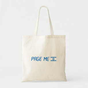 Sta achter de Israëlische canvas tas