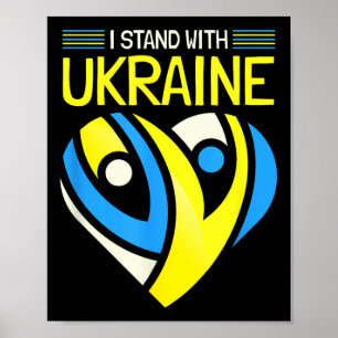 Sta achter de Oekraïense vlag en zeg nee tegen de  Poster