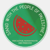 Sta achter het volk van Palestina! Sticker (Voorkant)