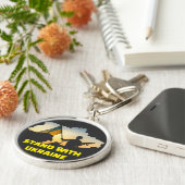 Sta achter Oekraïne – Steun & Solidariteit Sleutelhanger (Zijkant)