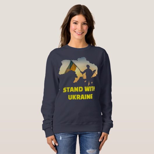 Sta achter Oekraïne – Steun & Solidariteit Trui (Voorkant volledig)