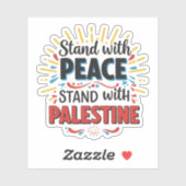 Sta achter Palestina Sticker (Vel)