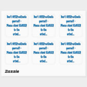 STA ALSJEBLIEFT DICHTER BIJ HET URINOIR VIERKANTE STICKER (Vel)