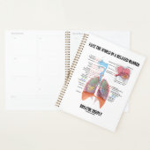 Sta de wereld ontspannen tegemoet, adem diep in planner (Display)