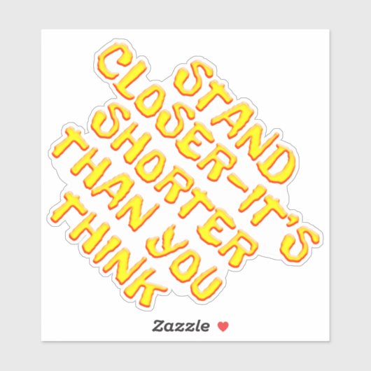 Sta dichter korter dan je denkt contour sticke sticker (Vel)