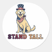 STA ER RECHT RONDE STICKER (Voorkant)