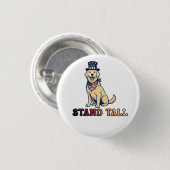 STA ER TROTS OP RONDE BUTTON 3,2 CM (Voorkant /achterkant)