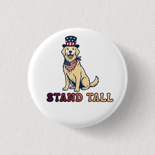 STA ER TROTS OP RONDE BUTTON 3,2 CM (Voorkant)