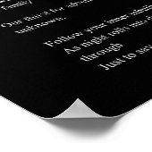 Sta gedicht op Poëzie zwart witte muur art decor Poster (Hoek)