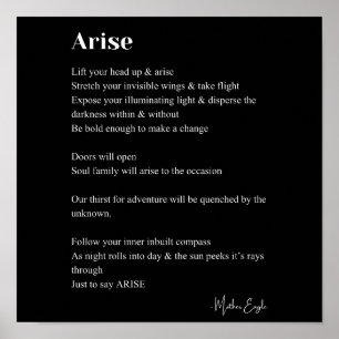 Sta gedicht op Poëzie zwart witte muur art decor Poster
