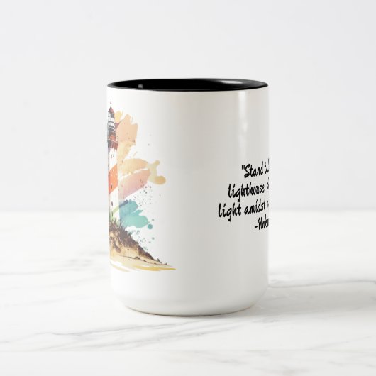 "Sta hoog als een vuurtoren" Mok (Center)