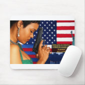 Sta hoog en stabiel voor vrijheid! muismat (Met muis)