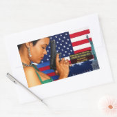 Sta hoog en stabiel voor vrijheid! rechthoekige sticker (Envelop)