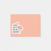 Sta hoog en wees een fantastische flamingo post-it® notes (Voorkant)