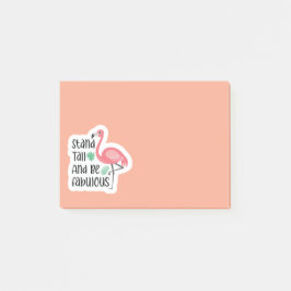 Sta hoog en wees een fantastische flamingo post-it® notes