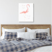 Sta hoog | Flamingo inspirerend kunst aan de muur Canvas Afdruk (Insitu (Slaapkamer))