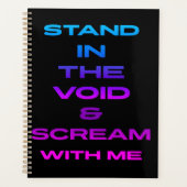Sta in de leegte en schreeuw met me mee planner (Voorkant)