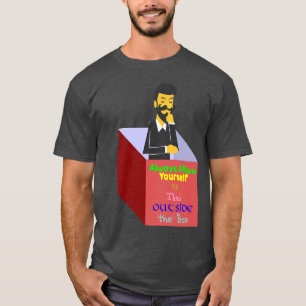 Sta je altijd toe om buiten de doos te denken t-shirt