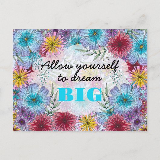 Sta jezelf toe om te dromen grote droomlandschap t briefkaart (Voorkant)