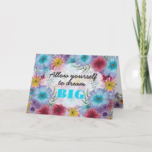 Sta jezelf toe om te dromen grote droomlandschap t kaart (Voorkant)