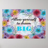 Sta jezelf toe om te dromen grote droomlandschap t poster (Voorkant)