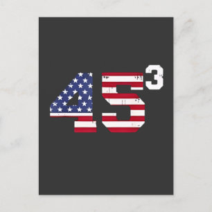 Sta met 45 Pro Trump USA Vlag 4 juli  Feestdagenkaart