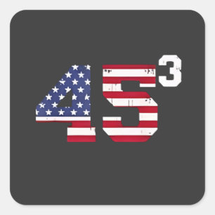 Sta met 45 Pro Trump USA Vlag 4 juli  Vierkante Sticker