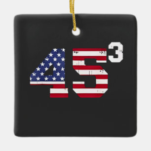 Sta met 45 Pro Trump VS-vlag 4 juli  Keramisch Ornament