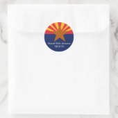Sta met Arizona Ronde Sticker (Tas)