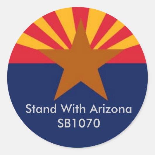 Sta met Arizona Ronde Sticker (Voorkant)