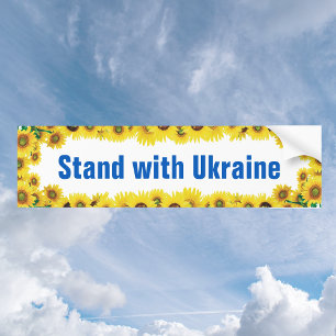 Sta met de Oekraïense Zonnebloem Bumpersticker