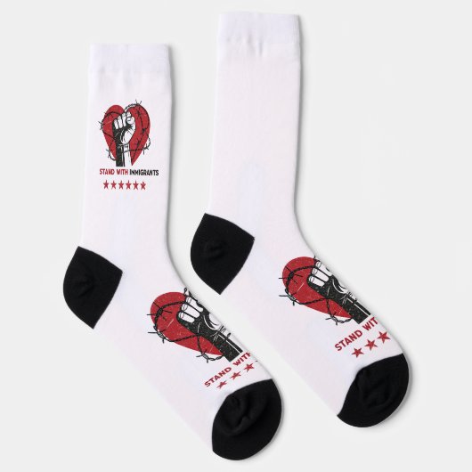 STA MET IMMIGRANTEN SOKKEN (Rechts)