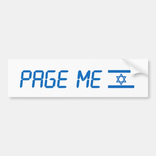Sta met Israël bumper sticker (Voorkant)