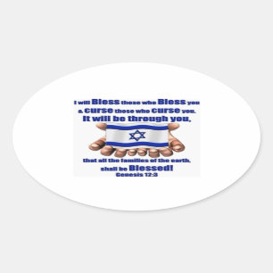 Sta met Israël Ovale Sticker