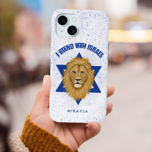 Sta met Israel Star of David. Leeuw van Juda iPhone 15 Case