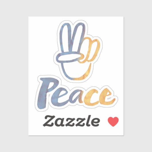 Sta met Oekraïne - VREDE Symbool V-teken Vrijheid  Sticker (Vel)