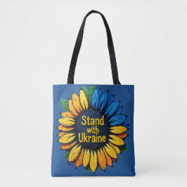 Sta met Oekraïne Zonnebloem Garen Art Tote Bag