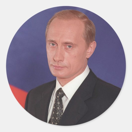 Sta met Vlad Ronde Sticker (Voorkant)