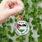 Sta met vrede, sta met Palestina Sleutelhanger (Hand)