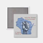 Sta met Wisconsin Magneet (Voorkant / Achterkant)