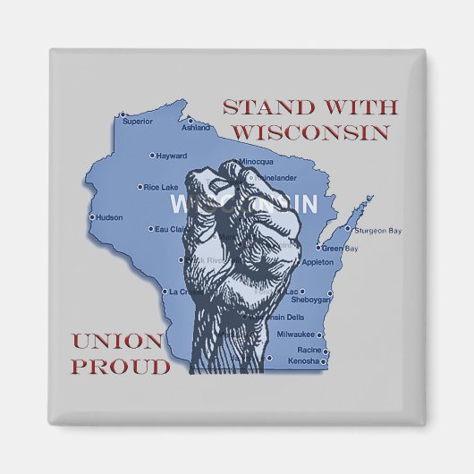 Sta met Wisconsin Magneet (Voorkant)