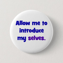 Sta mij toe om mijn zelven voor te stellen ronde button 5,7 cm