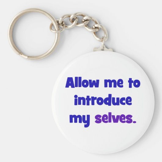 Sta mij toe om mijn zelven voor te stellen sleutelhanger (Voorkant)