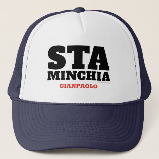 Sta Minchia Pesonalized Trucker Hat Trucker Pet (Voorkant)