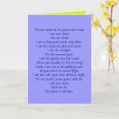 Sta niet bij mijn graf en huil dat ik er niet ben. kaart (Gele Bloem)