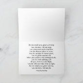 Sta niet bij mijn graf en treur om mijn medeleven kaart (Binnen)